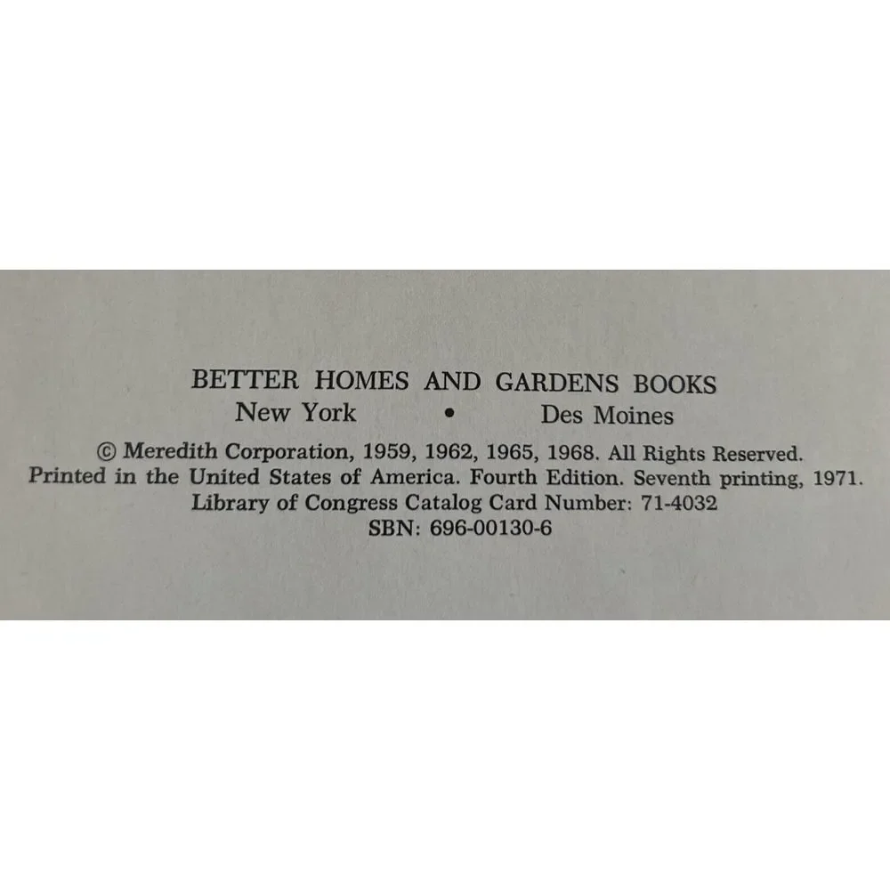 Meat Cook Book (Better Homes and Gardens‎ 1970 Hardcover)